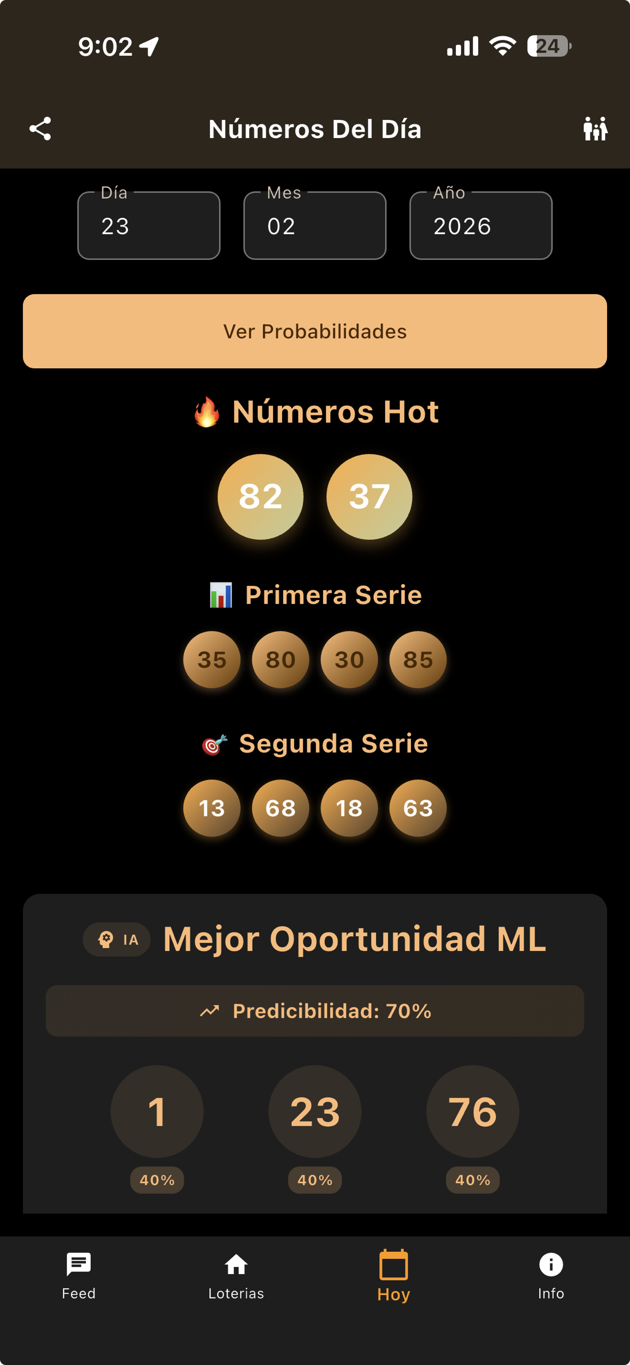 Predicciones inteligentes con numeros hot, series y machine learning